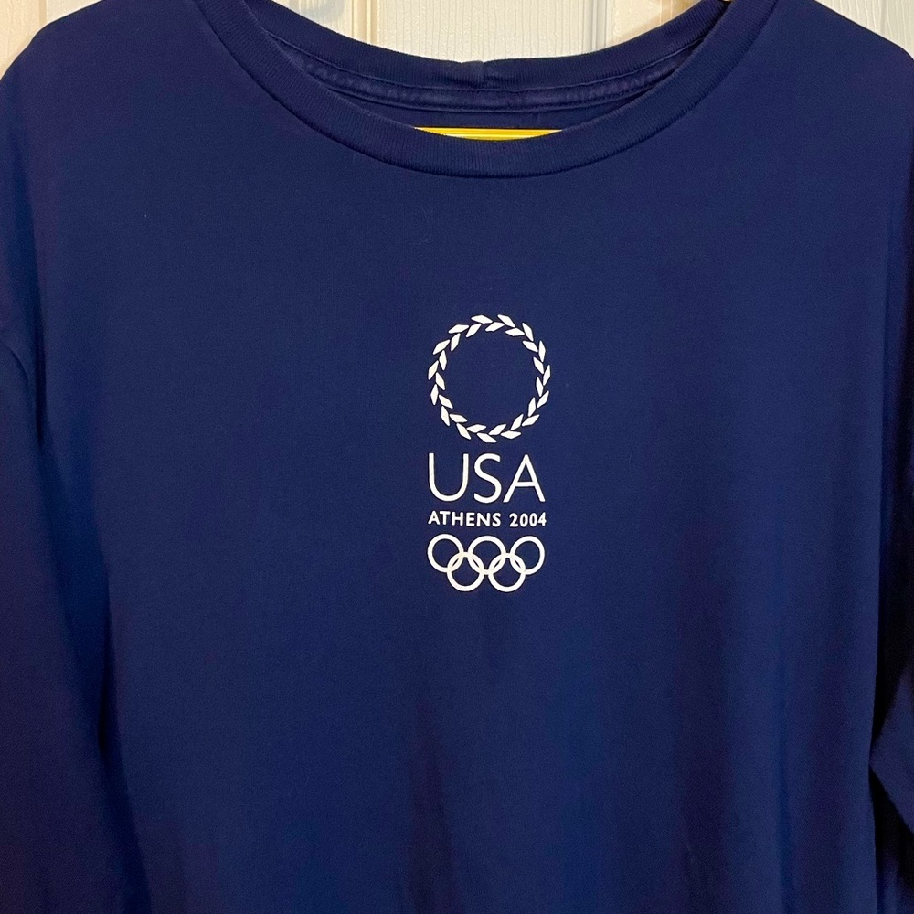 ROOTS Athens 2004 Olympics navy blue USA tee sz XXL